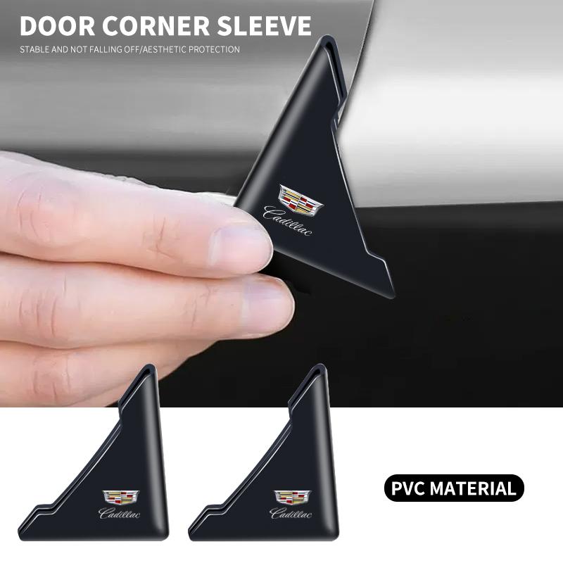 AABHR1 2pcs Silicone Car Door Corner Cover Bumper Scratch Protector For Cadillac Logo Escalade CTS ATS SRX XTS XT5 STS CT5 CT6 BLS XLR