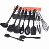 10-Piece Non-Stick Silicone Kitchenware Set: Includes Large Colander, Cooking Spoon, Shovel, Porridge Spoon, and Scraper for Baking.