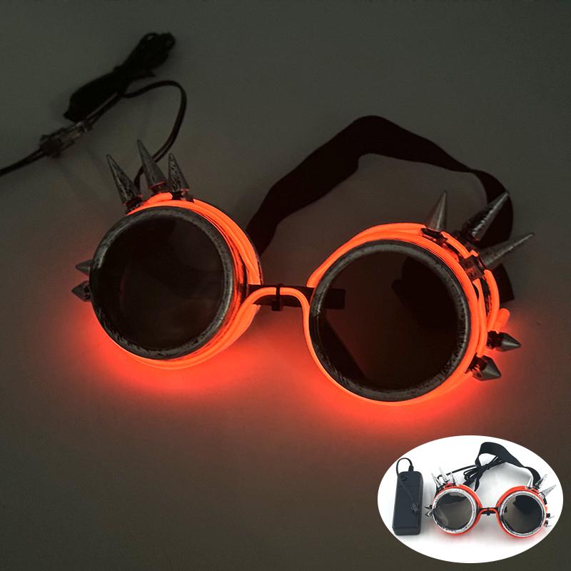 Funny LED Alien Sunglasses Costume Props Black Lens Glowing Light up Glasses for Women Men Boys Girls Halloween Eyewear Supplies