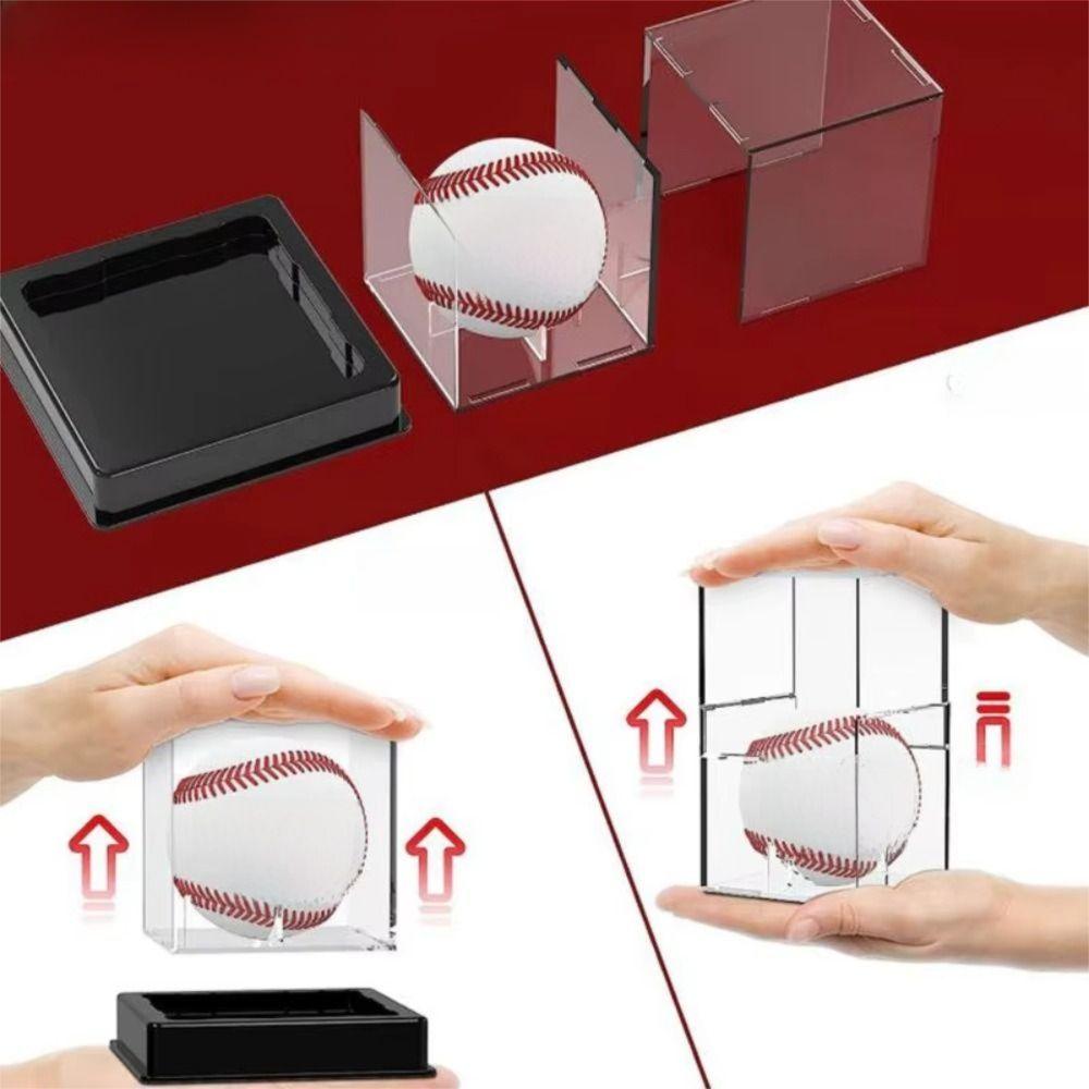UV Protection Baseball Box Dustproof Storage Box Baseball Baseball Display Case Golf Tennis