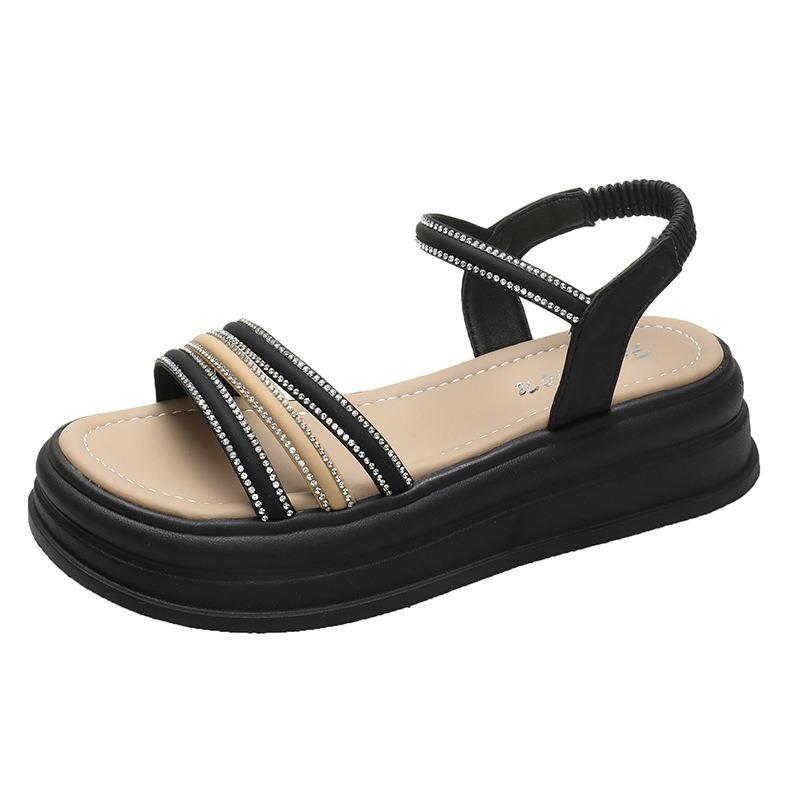 Женские летние римские пляжные сандалии на толстой подошве