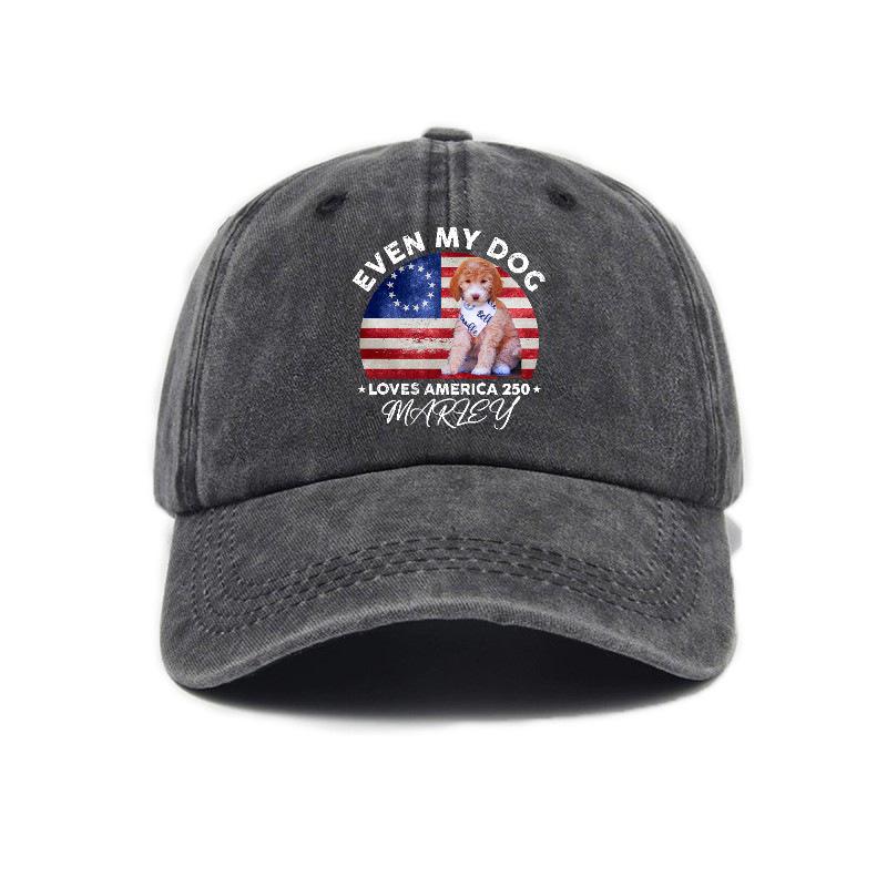Versatile old American Independence Anniversary print washed retro sunshade universal soft top baseball cap
