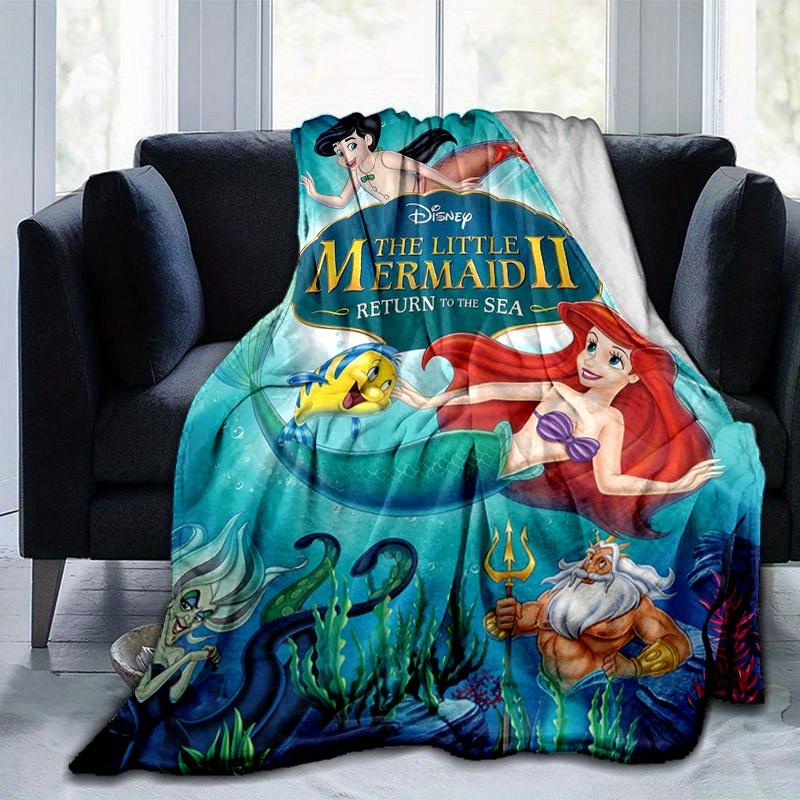 1pc, Disney The Little Mermaid II Return to the Sea Home Decor Throw Blanket Perfect for Couch, Bed, Travel, Camping, Car, Beach, Office