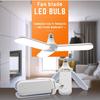 LED Folding Garage Three-leaf Bulb Light High-brightness Constant Current Radar Induction Bulb