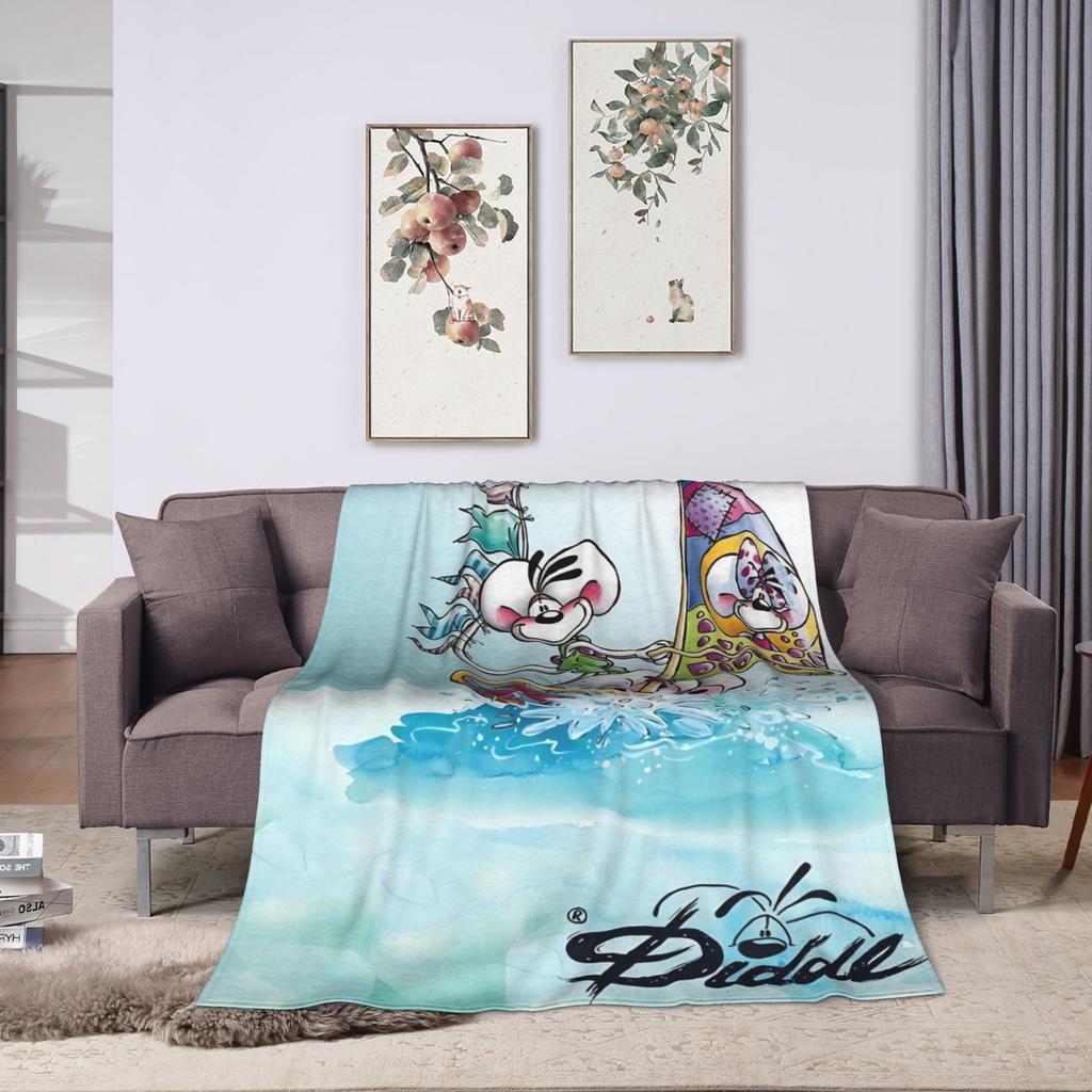 Cute Diddl Super Warm Blanket Girls Boys Plush Throw Blanket Funny Outdoor Flannel Bedspread Sofa Bed Cover