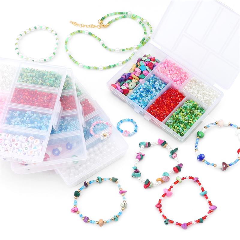 3500 шт./кор. бисер Алфавит жемчужные бусины из натурального камня чипсы лэмпворк стеклянные грибные бусины набор для DIY ожерелье браслет серьги изготовление ювелирных изделий
