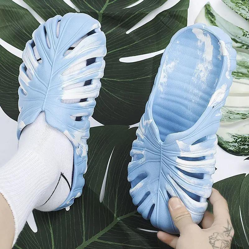 Дырчатые сандалии мужские уличные пляжные туфли на платформе дешевая ликвидация Y2k забавные высококачественные летние шлепанцы из ЭВА для мужчин