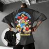 Футболка с принтом One Piece Луффи Мужская Женская Аниме Графическая Хлопковая С Коротким Рукавом Топы 2026 Летние Модные Повседневные Уличная Одежда Одежда в Стиле Y2k