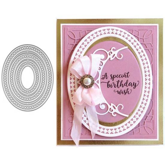 Овальная рамка для резки штампов DIY Скрапбукинг Тиснение бумажных карточек Фото Ремесло Плесень