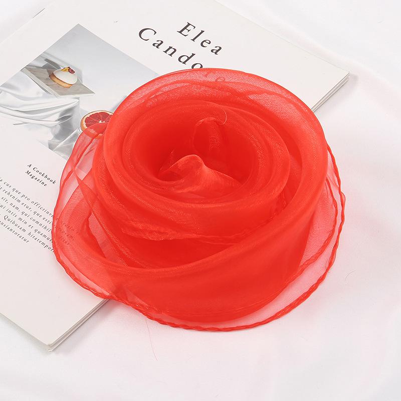 Performing Dance Scarves Square Scarves Music Teaching Aids Candy Colored Solid Color Scarves