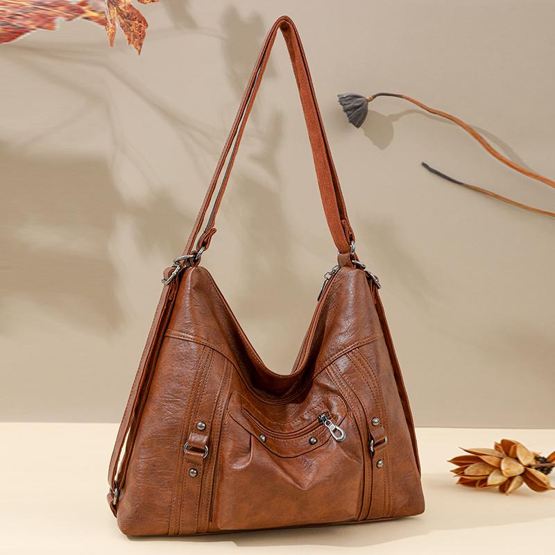 Женская сумка из мягкой кожи, многофункциональный рюкзак