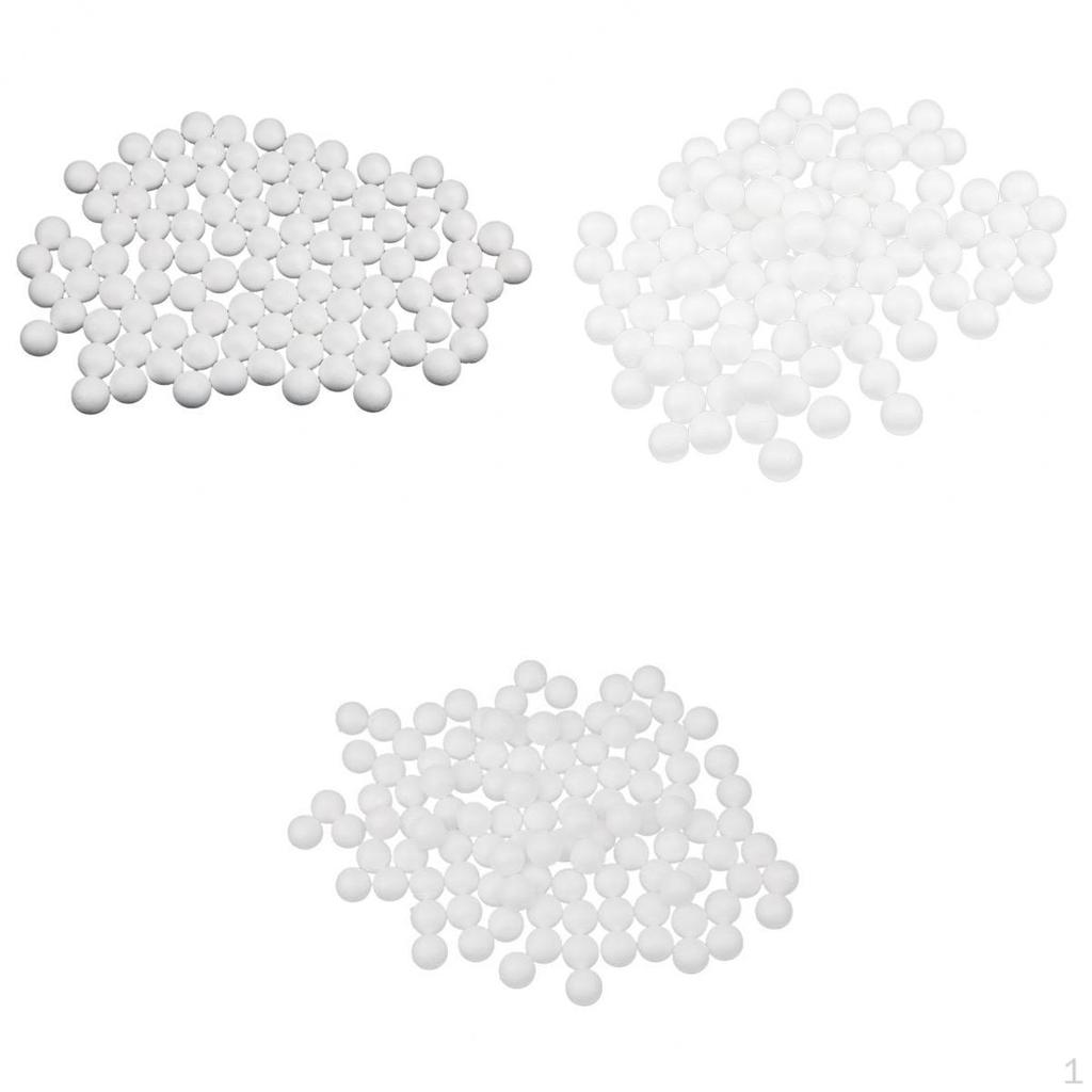 300 Pieces 20mm 25mm 27mm DIY White Modelling Polystyrene Foam Shapes Ball Christmas Ornaments