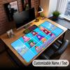 Custom Name Text Big Mouse Pad,Fall Guys Soft Non Slip Extended Desk Mat For Home Office