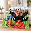 Bing Bunny Flannel Throw Blanket Soft Warm Cozy For Sofa Bed Indoor Home Bedroom Use