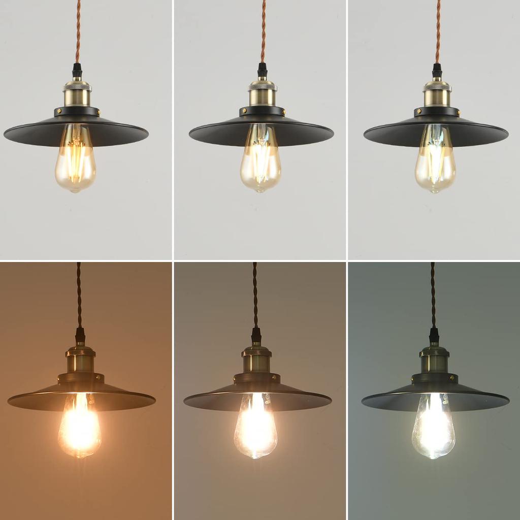 ANWIO Filament Bulbs, LED Edison Bulbs, 600LM, 60W Equivalent, E26 Base, Remote Control Included, Set of 4, Brown, Stepless Dimming, Wide Beam