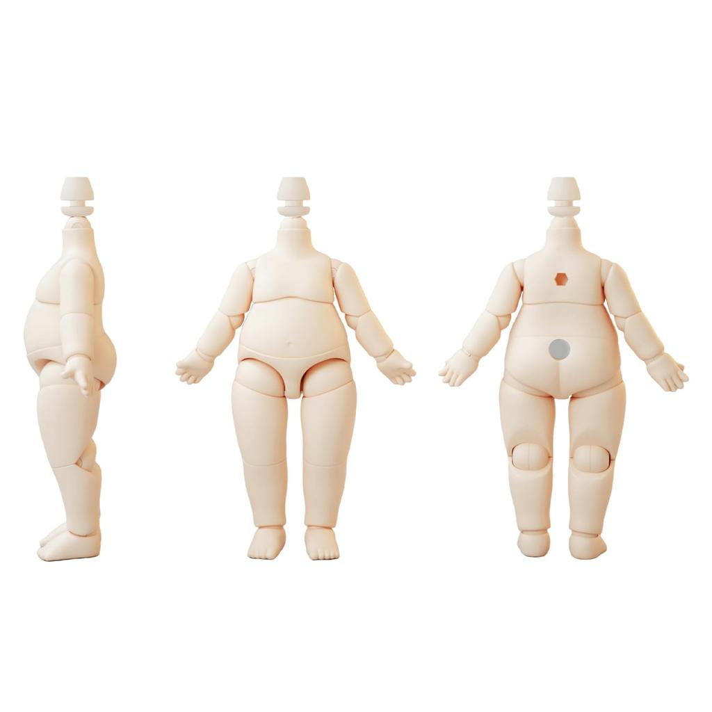 YMY Кукольное тело в форме груши YMY BJD GSC Кукольная голова Мини-масштаб Милая Полная Подвижная фигурка Подходит для Новогоднего подарка Молочно-белый 9,8 см 1/12 1/8 1/12