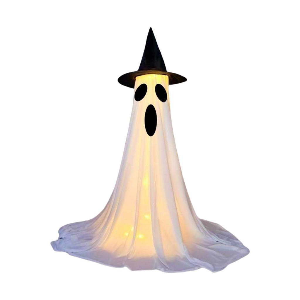 Glowing Ghost Figure Ornament Halloween Decoration 120cm High For Porch Front Yard Garden Display Indoor and Outdoor