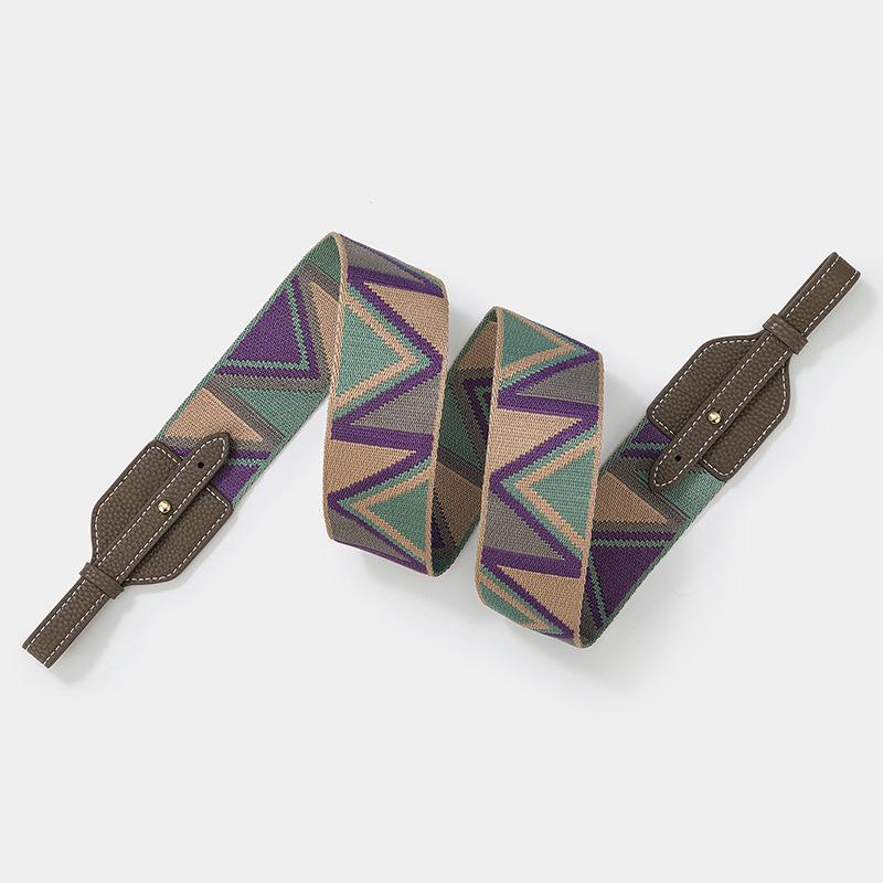 Жаккардовый широкий плечевой ремень для сумок Basket, Lindy и Pig Nose