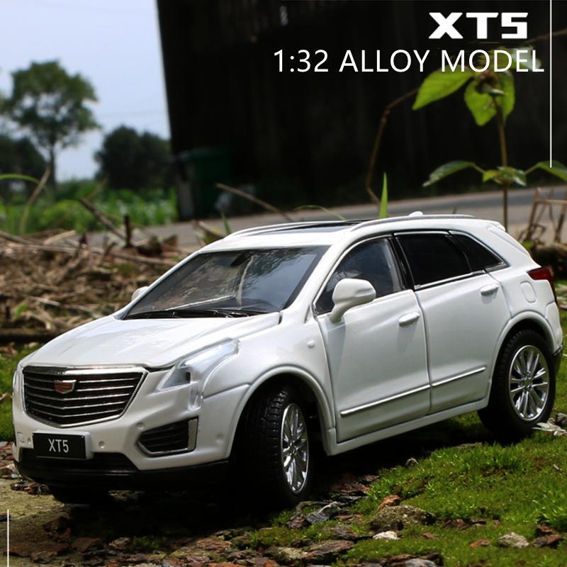 AABHV1 1:32 Cadillac XT5 Внедорожник Сплав Модель Автомобиля Литье под Давлением Металлические Игрушечные Машинки Модель Автомобиля Симуляция Звук и Свет Коллекционная Игрушка Подарок