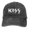 Кепка Бейсболка Kiss Heavy Metal Мужская Женская Кепка Рок Бренд Потертая Джинсовая Кепка Кепка Винтажная Для Улицы Все Сезоны Дорожная Кепка Snapback