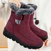 JinshiyuanShu Winter Cotton Shoes Women's Large Size Cotton Shoes Processing Custom Velvet Thickened High Boots Snow Boots Women