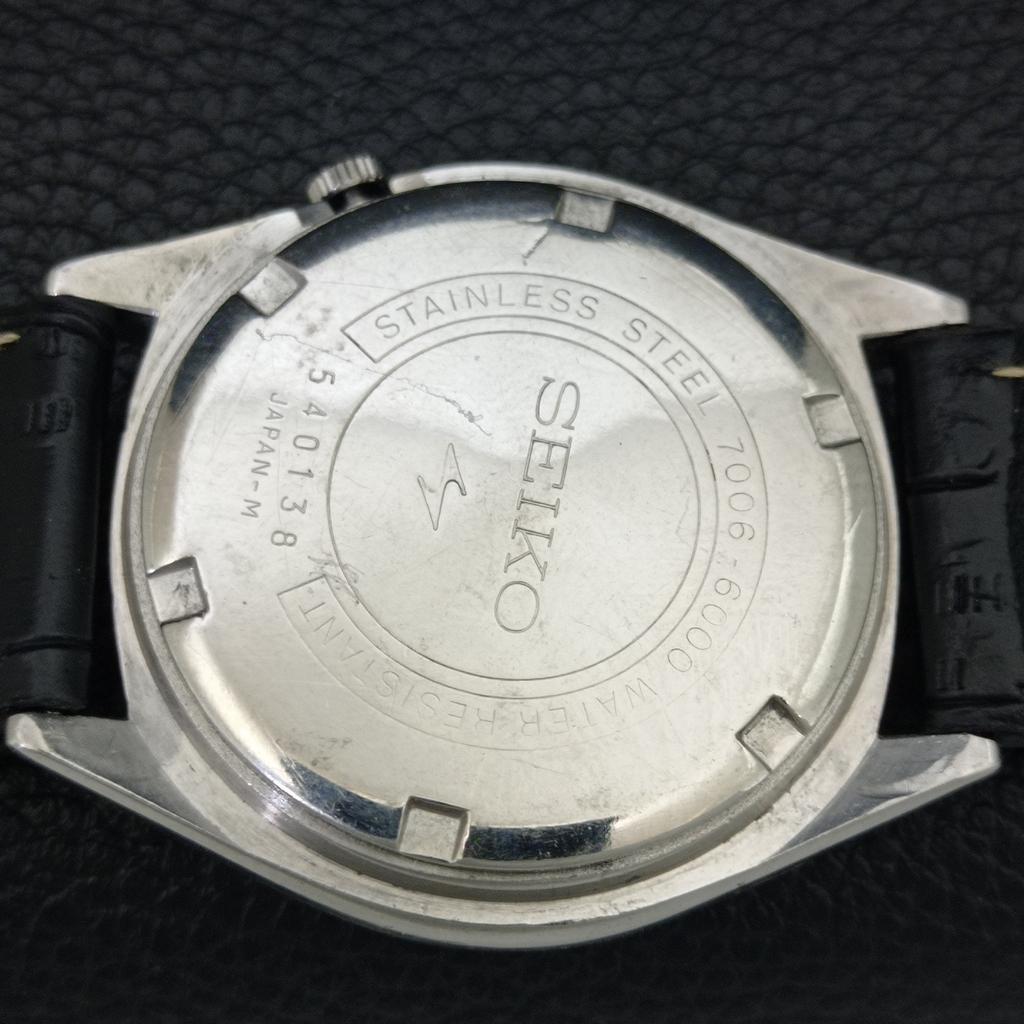 ВИНТАЖНЫЕ АВТОМАТИЧЕСКИЕ ЧАСЫ SEIKO 5 7009A ЯПОНИЯ МУЖСКИЕ ЧЕРНЫЙ ЦВЕТ ЦИФЕРБЛАТ a708588-1