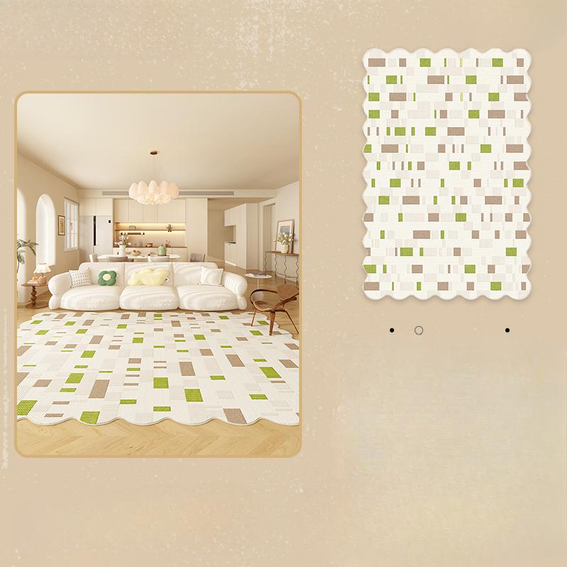Irregular Shapes Carpets for Living Room Thick Anti-slip Lounge Mat Fluffy Soft Study Rug Cream Style Bedroom Decor Plush Carpet