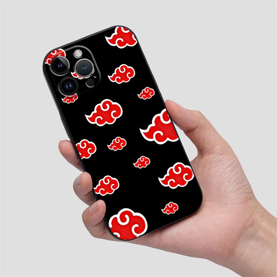 Мягкий задний чехол-бампер для iPhone 7 8 SE X XS XR 12 17Air 14 15 Plus 13 Mini 17 16 Pro Max 11 Акацуки Крутое Облако