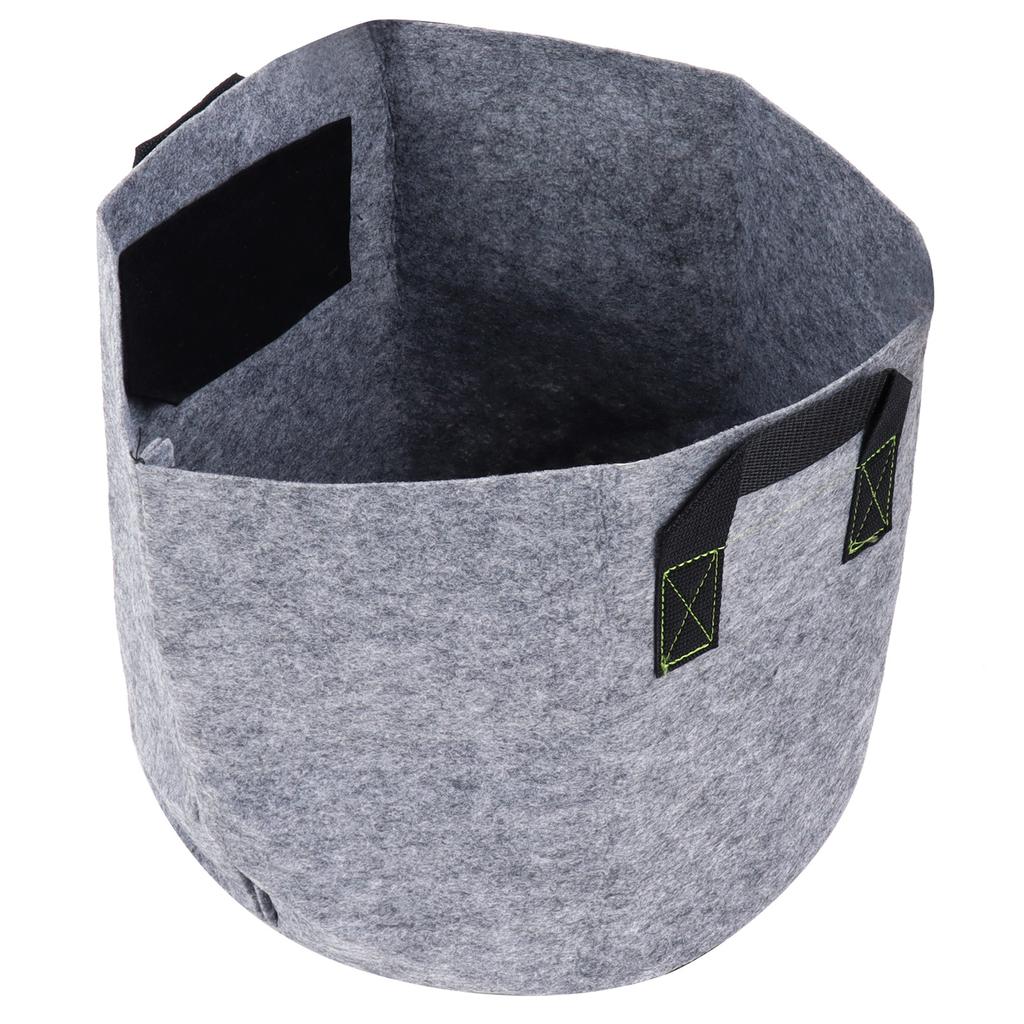 Мешок для выращивания растений с ручками Нетканые материалы Мешок для посадки овощей и цветов Горшок Серо-черный(7 галлонов )