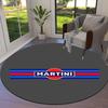 Круглый ковер Martini Racing, Ковер для гостиной, спальни, дивана, игровой комнаты, Нескользящий коврик для пола