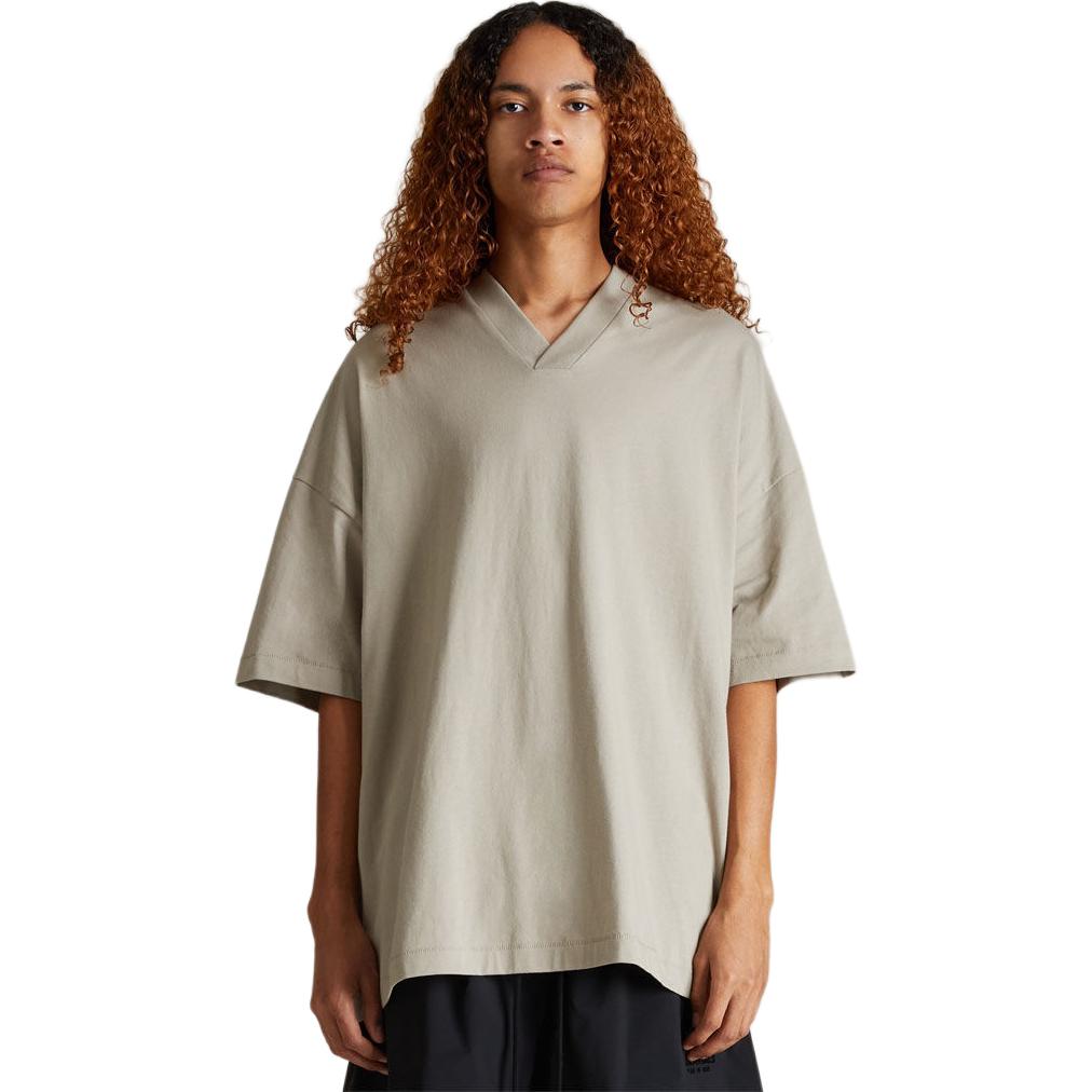 Fear of God Essentials Мужская футболка с V-образным вырезом Печать Тюлень Топы Серый 125SP244215F