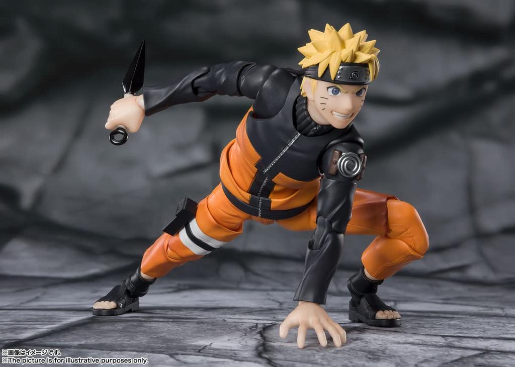 TAMASHII NATIONS NARUTO Shippuden Uzumaki Naruto of the Nine Tails Approximately 145mm Painted Movable Figure S.H.Figuarts -Jinchuriki - PVC&ABS