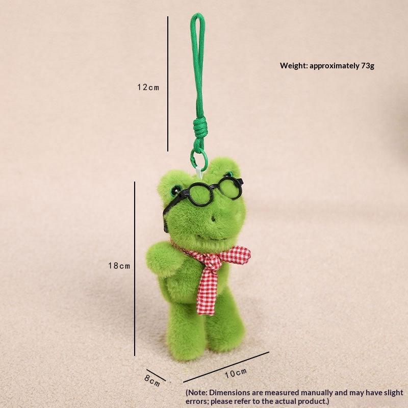 Charming Plush Frog Keychain Cute Stuffed Animal Accessory for Bags and Gifts