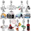 Медный Шарм-Подвеска Камера Башня Корабль Земля Самолет Подвеска Подходит для DIY Браслета Ожерелья Женские Ювелирные Изделия Подарки