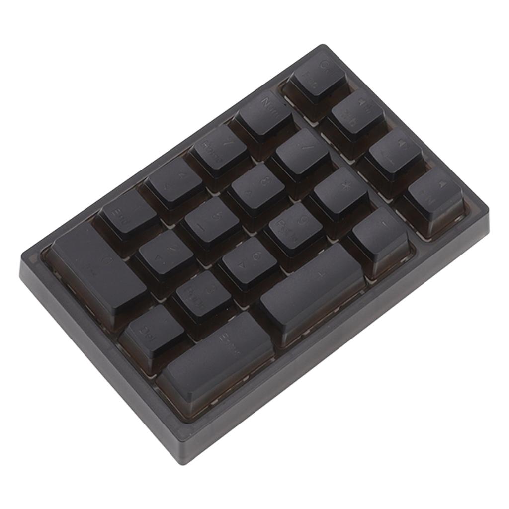 21-клавишная цифровая клавиатура с RGB-подсветкой, эргономичная, маленькая, механическая, numpad, цифровая клавиатура для ноутбука, компьютера, черная