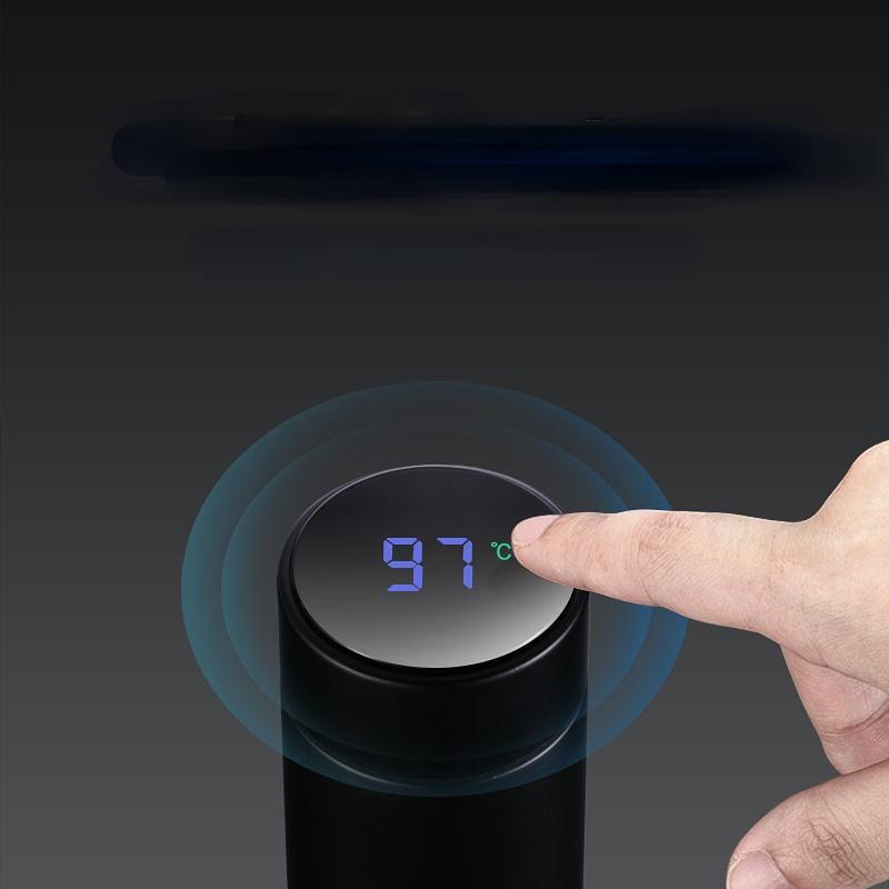 Термос-чашка Intelligent Thermos объемом 500 мл, переносная термокружка из нержавеющей стали, бутылка для воды, кружка для чая, офисная термокружка