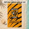 Beach TowelHull FC Custom Name Text Personalized Soft Towel for Beach Pool Indoor Home Decor Gift