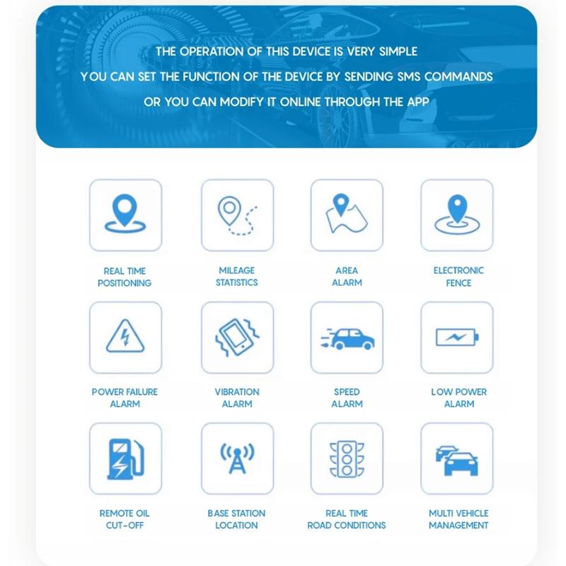 Mini J1 6 TrackerKing 2G GPS-трекер в реальном времени с бесплатной платформой и приложением Acc Alarm