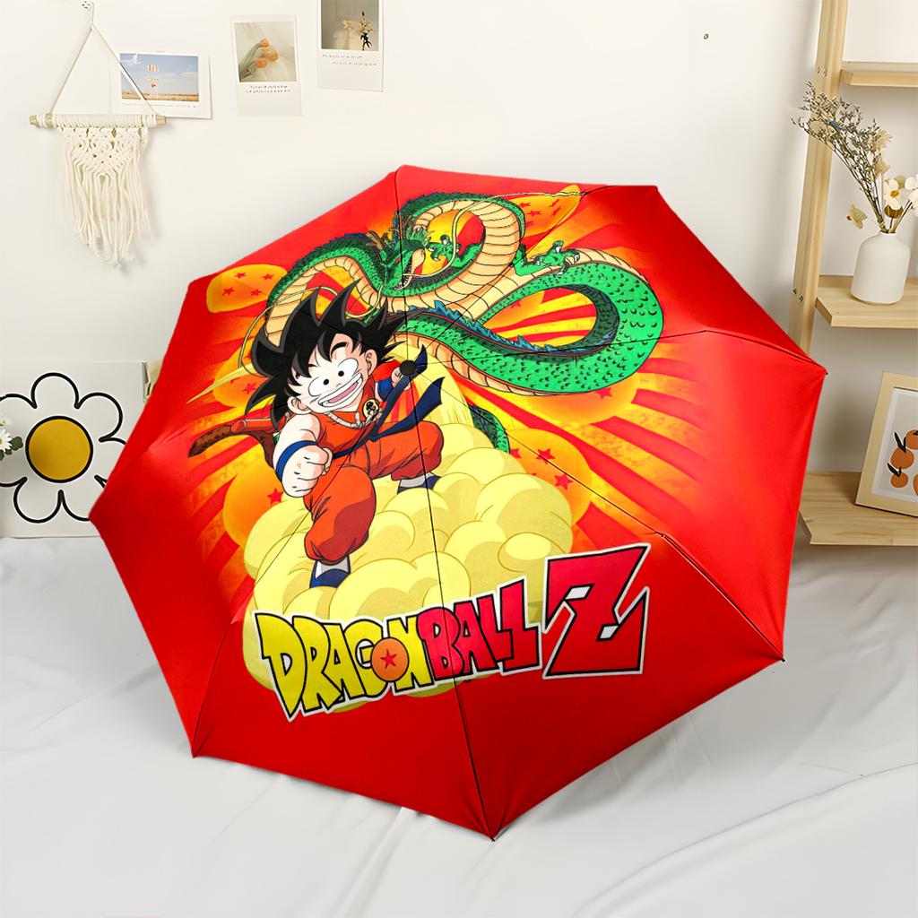 Dragon Ball Outdoor Automatic Umbrella with 8-Rib Durable Plastic & Iron All-Season Umbrella for Travel Elegant Umbrella Perfect Gift for Women/Men