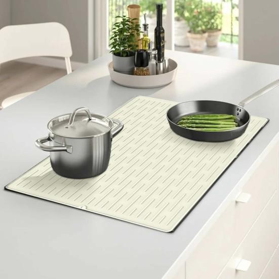 Силиконовый коврик для плиты со стеклянной поверхностью, антиожоговый термостойкий коврик для сушки кухонной посуды, стеклянная варочная поверхность