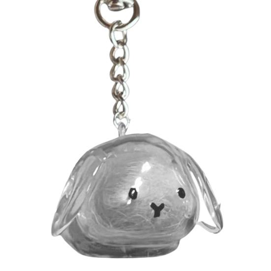 1/4Pcs Pet Rabbit Hair Keychain Keepsake Capsule Memorial Pendant Hair Storage Bottle Transparent Pet Hair Key Chain