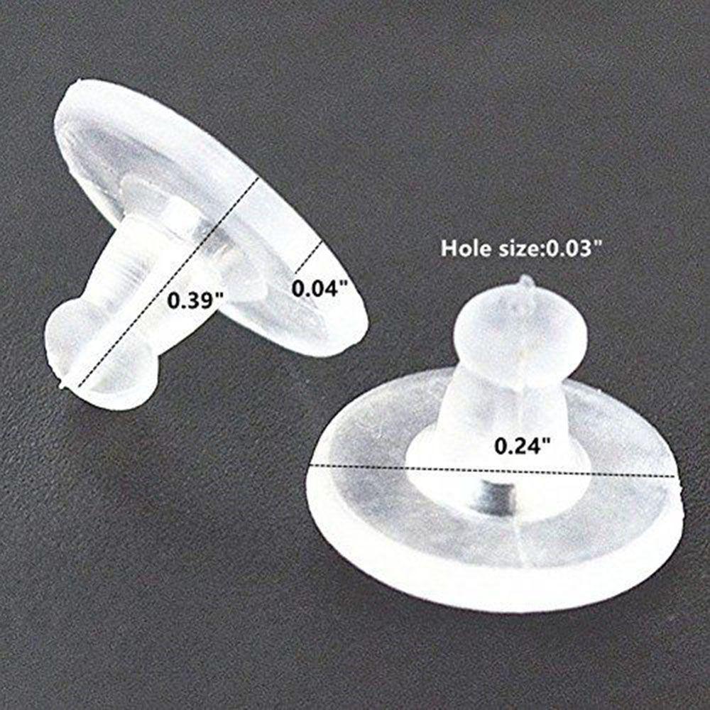 Round Accessories Rubber Back Stoppers Earring Blocked Earring Back Earrings