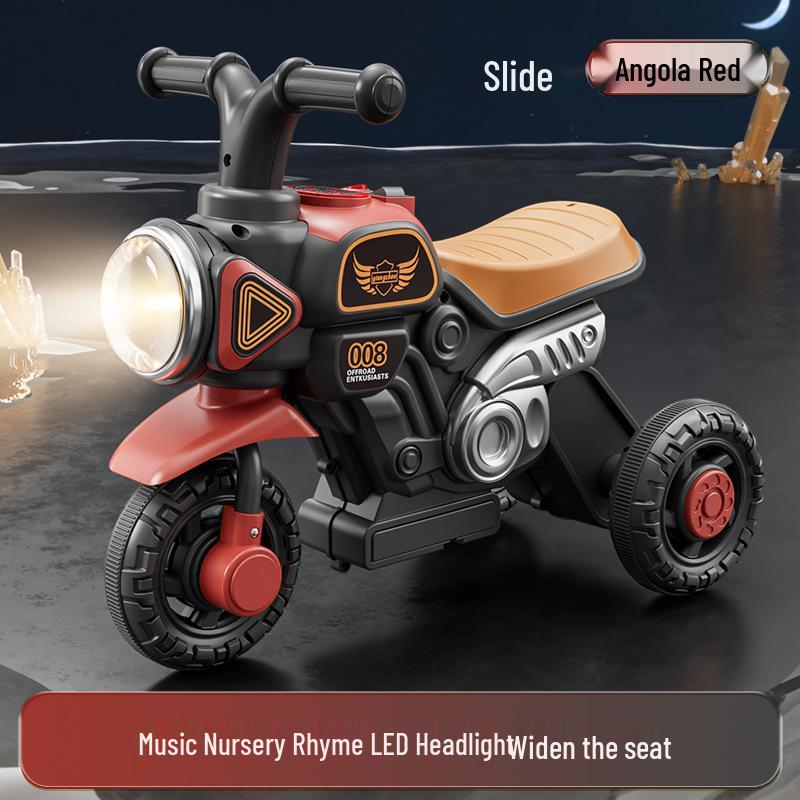 Детский электрический трехколесный велосипед с перезаряжаемым мотором и функцией скольжения – развивающая игрушка для мальчиков и девочек