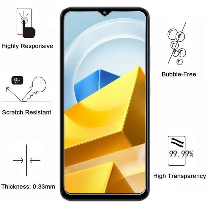 Films Verre Trempé pour Xiaomi Poco M5 4G [Pack 2] Vitre Protection Ecran Phonillico®