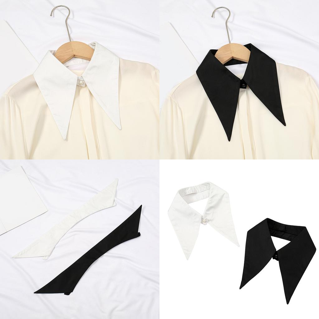 Insert Casual Shawl Collar Elegant Sweet False Collar Half Shirt for Lady Delicate Pointed Collar Casual Insert