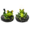 Плавающие лягушки для прудов, милые статуэтки лягушек, плавающее украшение для пруда для сада, улицы, миниатюрная статуэтка лягушки из смолы