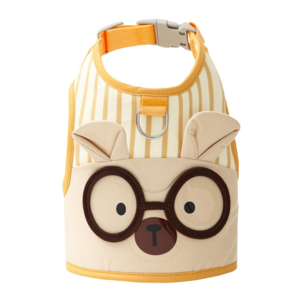 Wear-resistant Dog Harness and Leash Set Cartoon Design Pet Chest Strap Set Small Dog