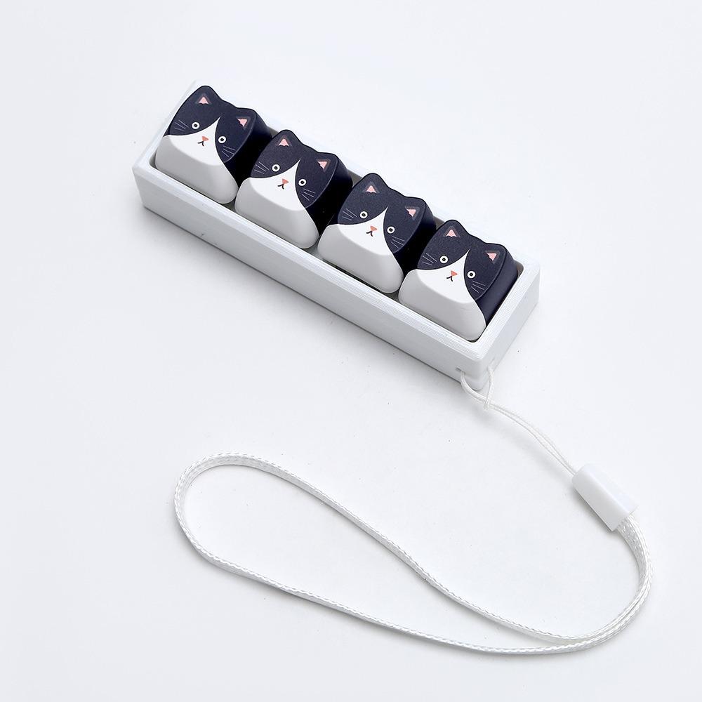 Lightweight Keycap Fidget Keychain Cat Shape Finger Press Keycap Keychain Fidget Toy