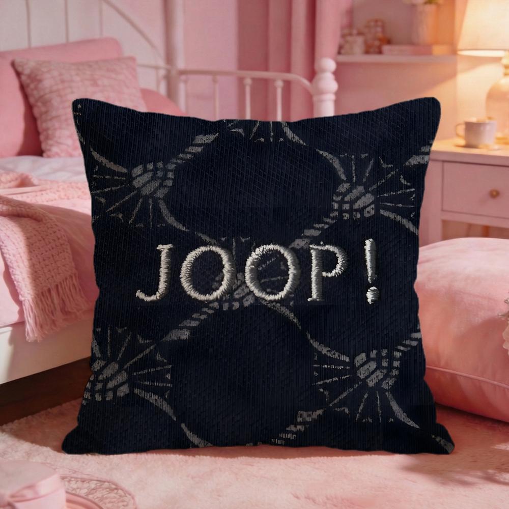 JJoopS Brand Classic Logo Cushion Cover Premium Comfort Reversible Pillow Cove Two In One Design For Any Room Car Interior