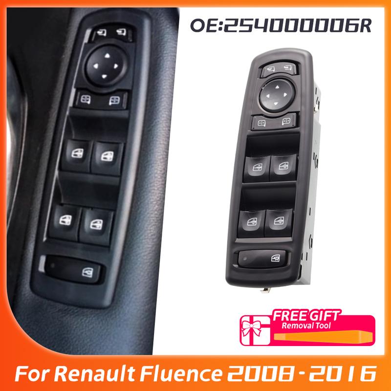 254000006R For Renault Fluence 2008 - 2016 7700817337 Master Power Window Switch Window Lifter Control Button 809610006R